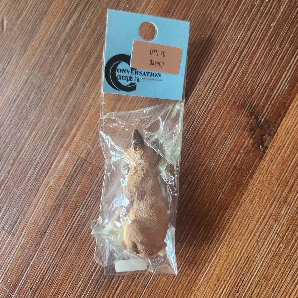 NEW Conversation Concepts Tiny Ones Dog Figurine Basenji DTN70 Vintage Dollhouse